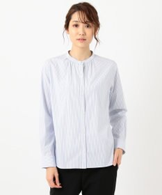 J.PRESS LADIES L 【洗える】SOMELOS JOYCE バンドカラー シャツ