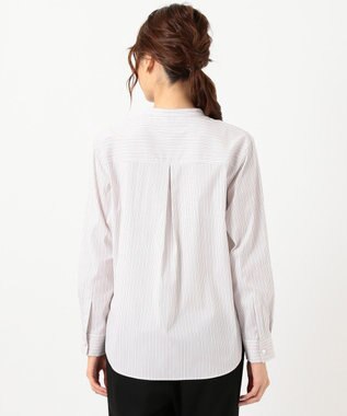 J.PRESS LADIES L 【洗える】SOMELOS JOYCE バンドカラー シャツ ピンク系1