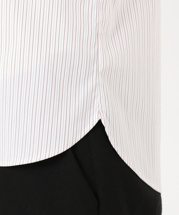 J.PRESS LADIES L 【洗える】SOMELOS JOYCE バンドカラー シャツ ピンク系1