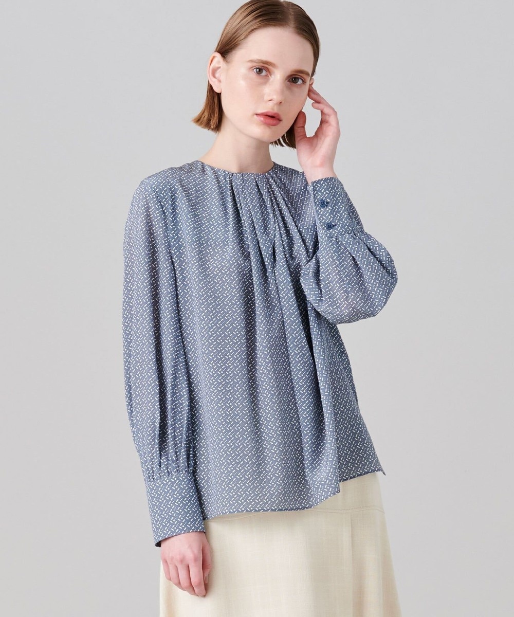 【オンワード】 JOSEPH>トップス ジオメトリックプリント ブラウス ベージュ 42 レディース 【送料無料】