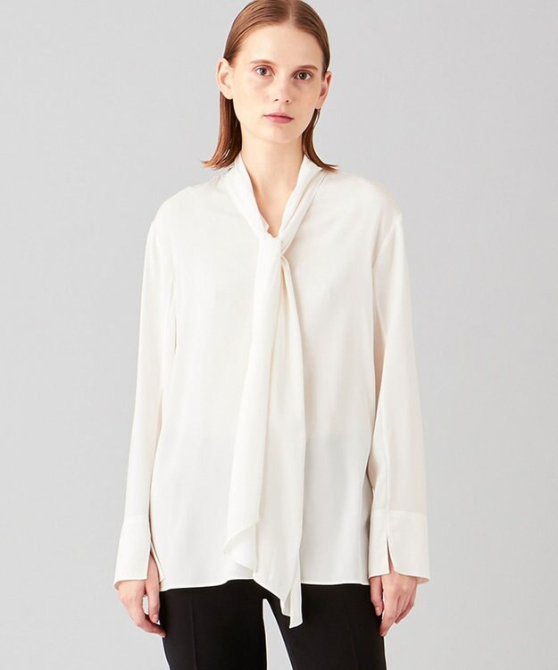 洗える ストレッチサテン ボウタイブラウス Josephファッション通販 公式通販 オンワード クローゼット