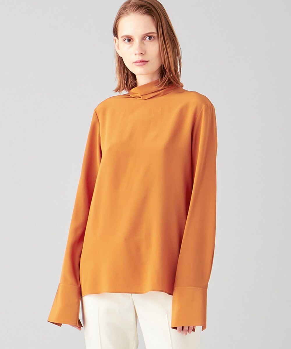 【オンワード】 JOSEPH>トップス クレープデシン ブラウス ネイビー 38 レディース 【送料無料】