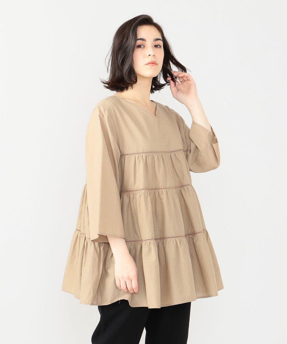 【オンワード】 SHARE PARK LADIES>トップス ティアードチュニックブラウス ベージュ 1 レディース 【送料無料】