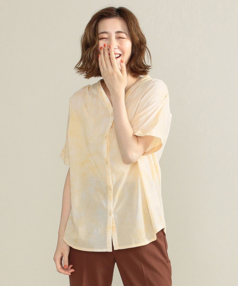 【オンワード】 SHARE PARK LADIES>トップス タイダイギャザーブラウス イエロー 1 レディース 【送料無料】