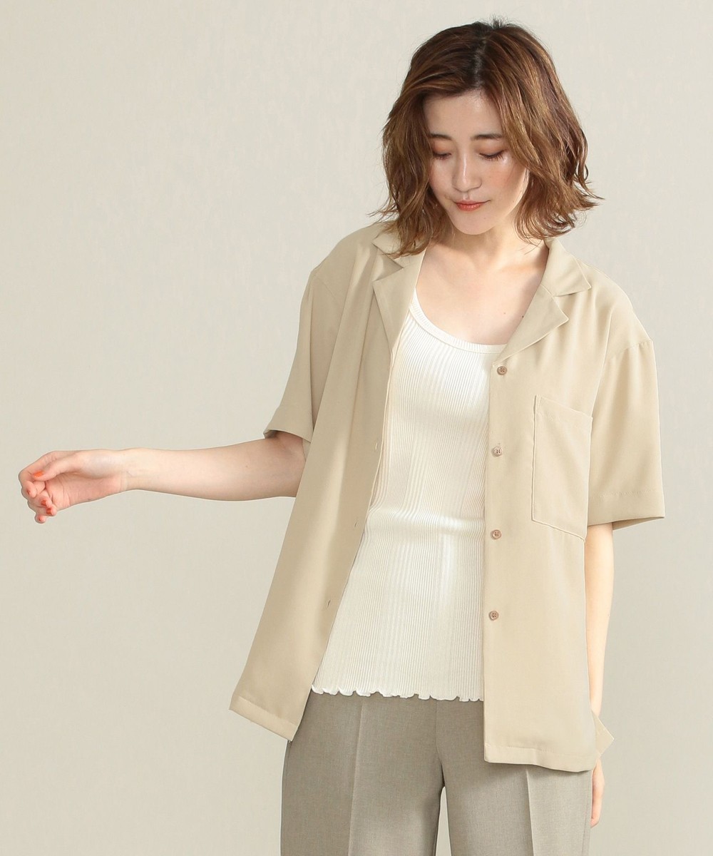 【オンワード】 SHARE PARK LADIES>トップス オープンカラーS/Sシャツ ライラック 1 レディース 【送料無料】