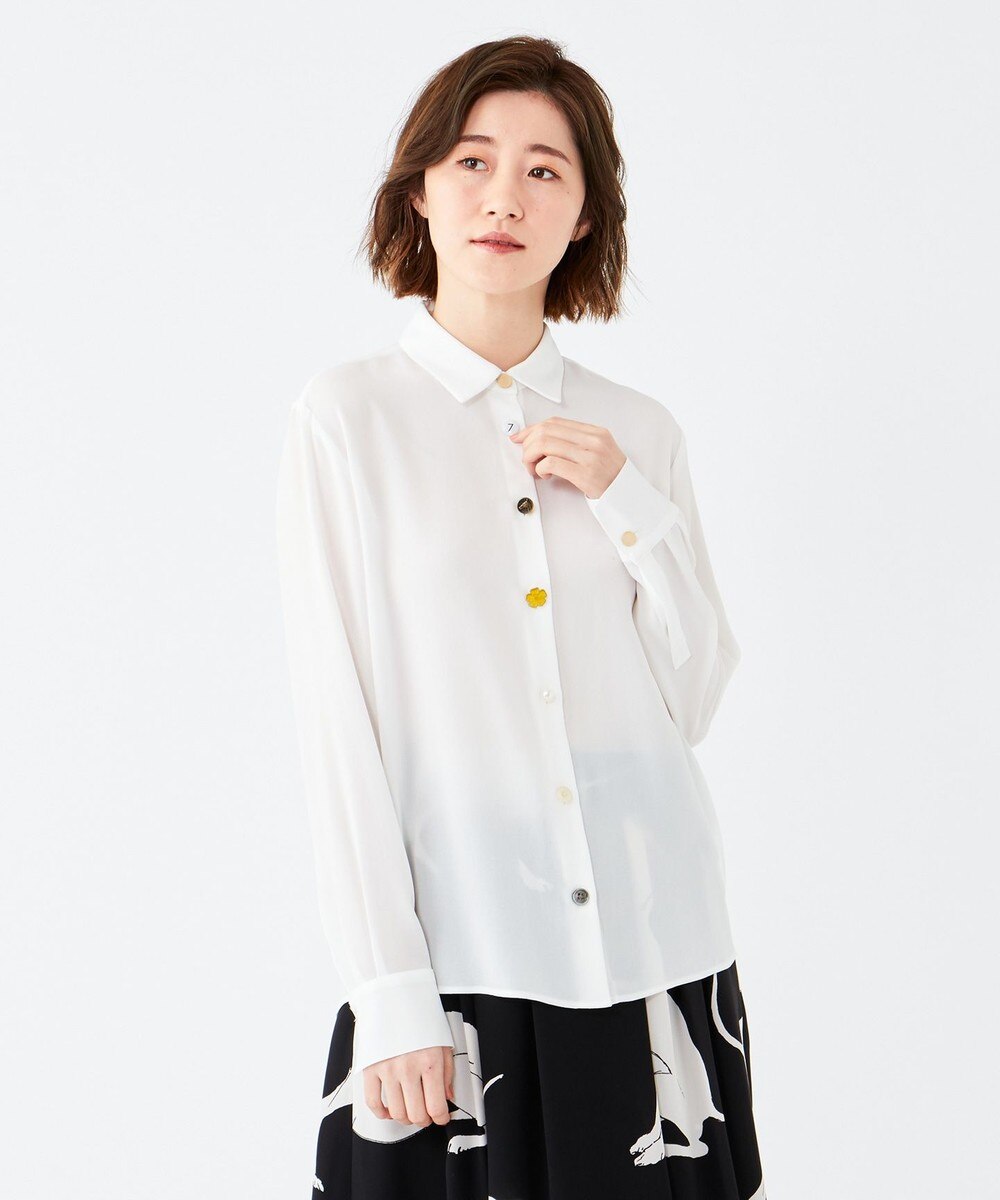 【オンワード】 Paul Smith>トップス 【WEB限定カラーあり・洗える】ソフトジョーゼット ブラウス アイボリー 44L レディース 【送料無料】