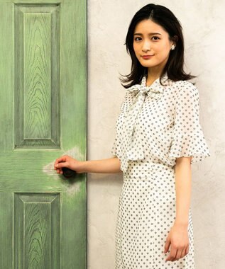 TOCCA LAVENDER】2way Vintage Satin Blouse ブラウス / TOCCA 