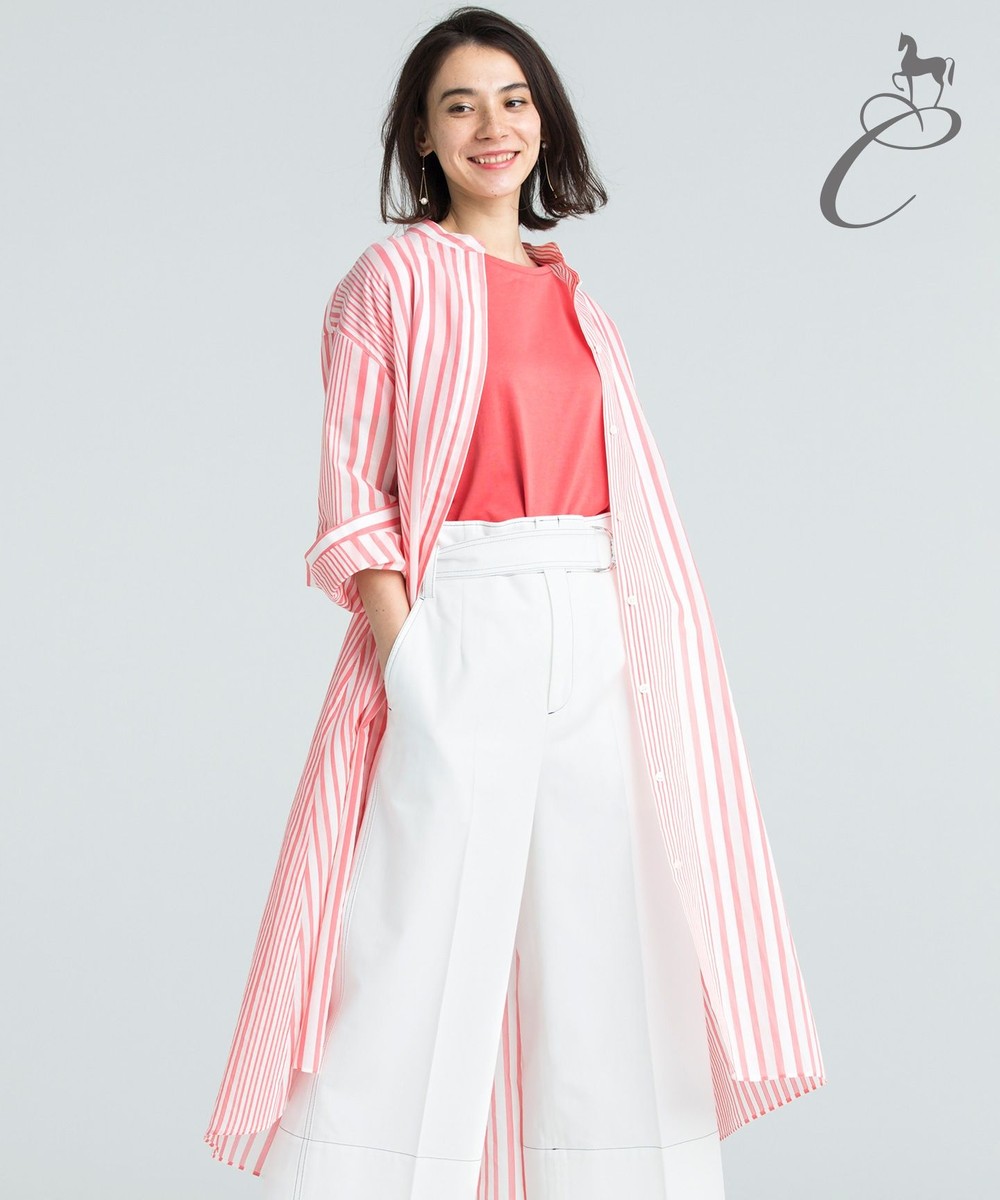 【オンワード】 自由区>トップス 【Class Lounge】COTTON SILK シャツワンピース ライトグリーン 38 レディース 【送料無料】