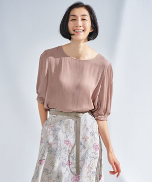 【Sサイズ有】マットサテン ブラウス