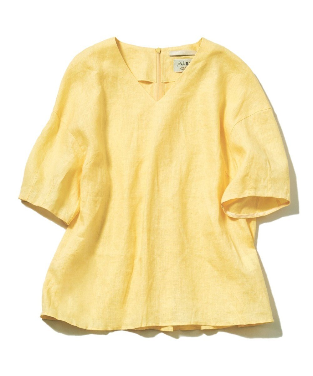 亜希さん着用 イタリア Solbiati リネンブラウス 検索番号f34 自由区 L ファッション通販 公式通販 オンワード クローゼット