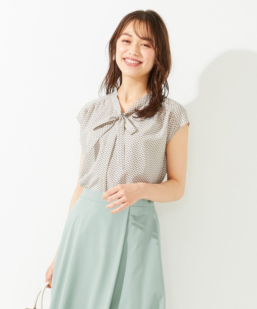 美人百花8月号掲載】ボウポイント フレンチスリーブ ブラウス / any