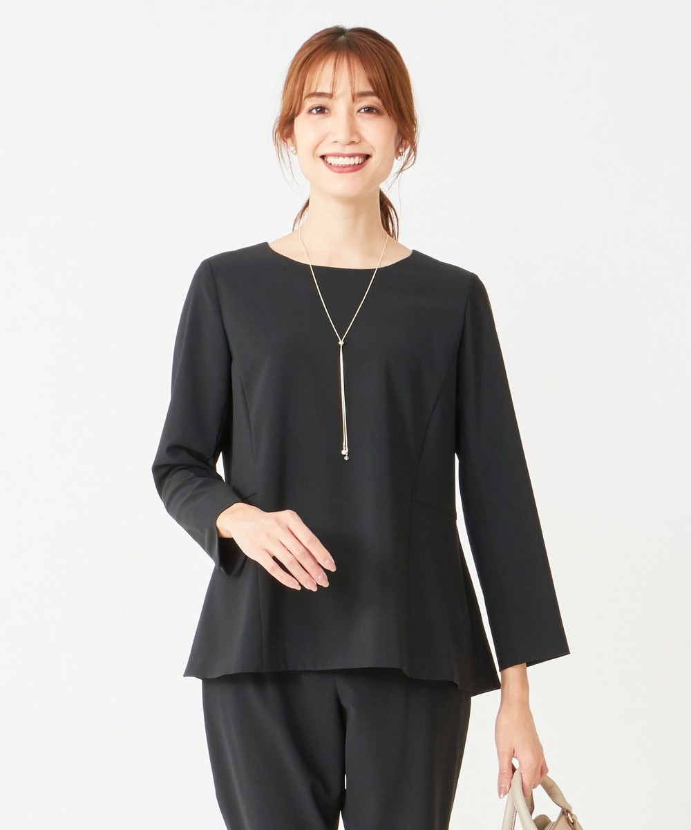 【オンワード】 any SiS S>トップス 【洗える】セレモニーダブルクロス ブラウス ネイビー 0 レディース 【送料無料】