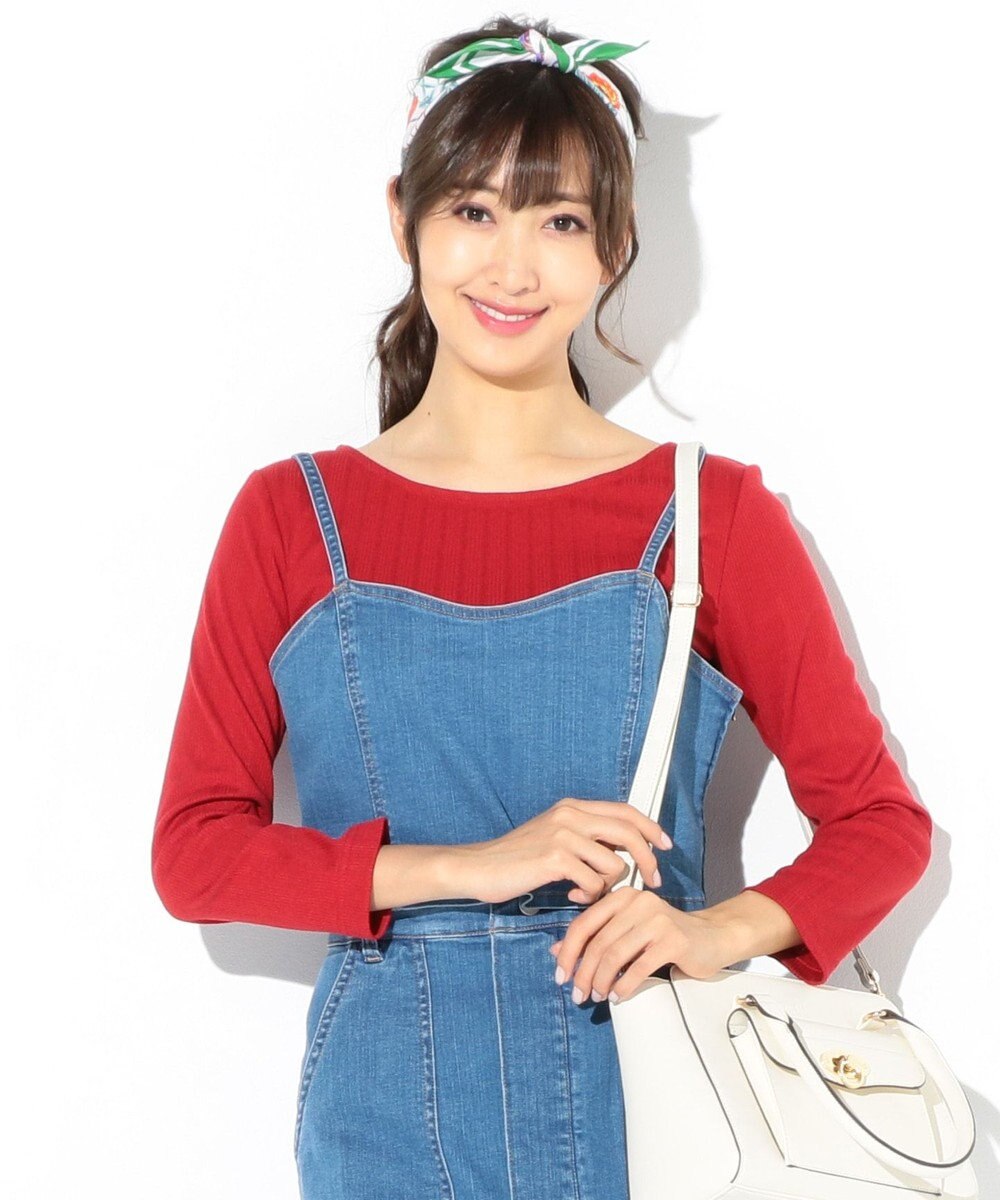 ANY SIS 【ハイストレッチ】CONE denim ビスチェ 