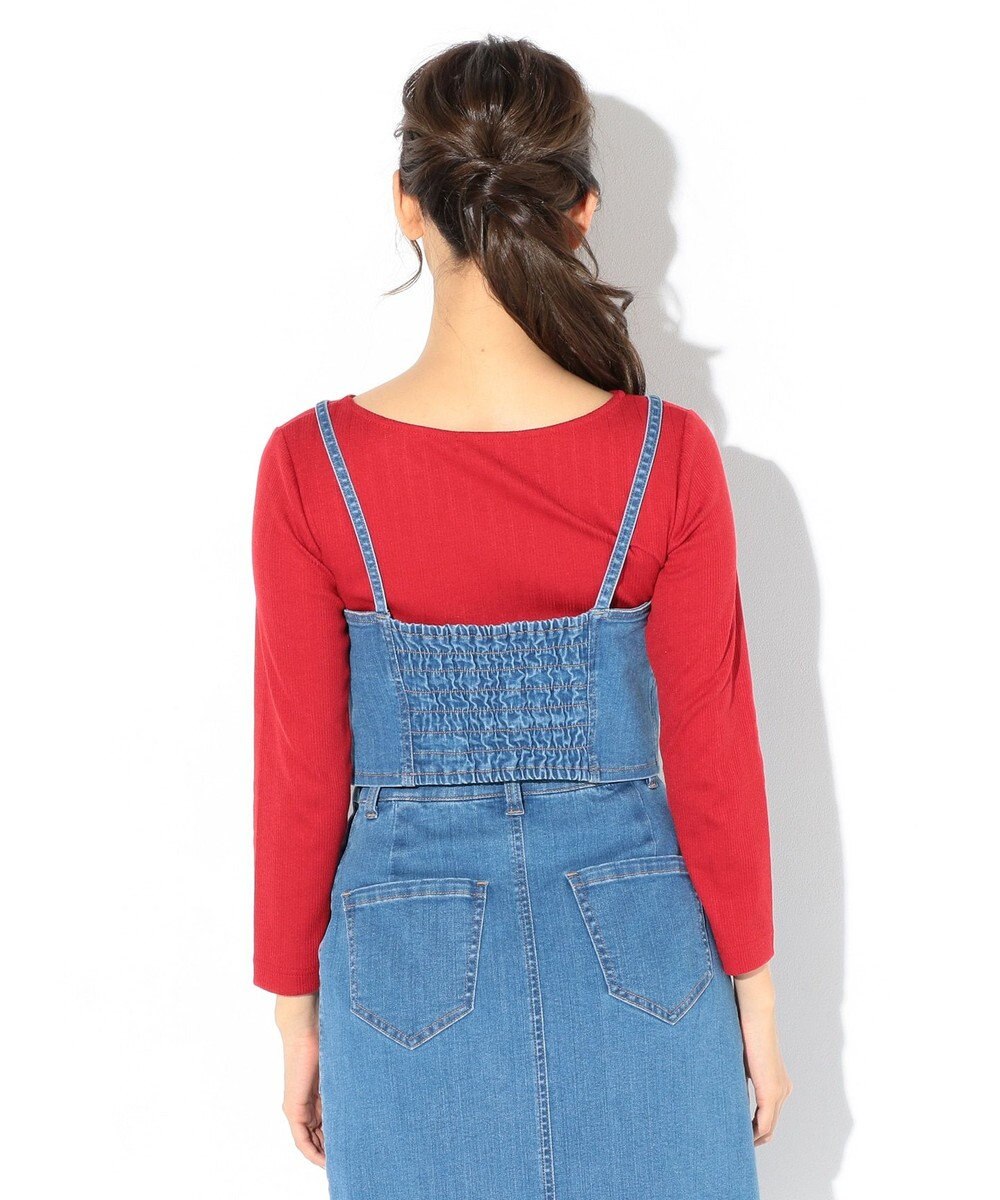 ANY SIS 【ハイストレッチ】CONE denim ビスチェ 