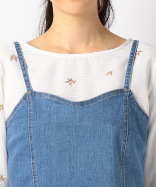 ANY SIS 【ハイストレッチ】CONE denim ビスチェ ダルブルー系