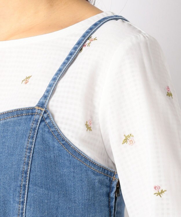 ANY SIS 【ハイストレッチ】CONE denim ビスチェ ダルブルー系