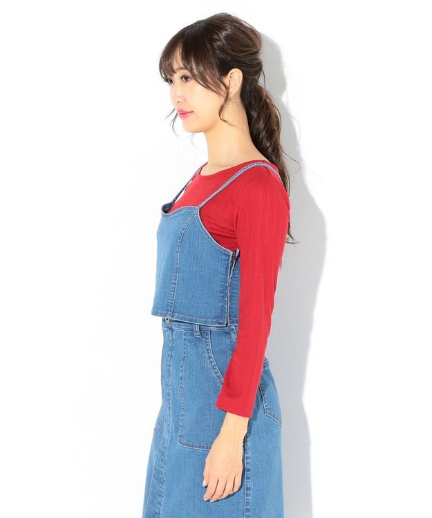 ANY SIS 【ハイストレッチ】CONE denim ビスチェ ダルブルー系
