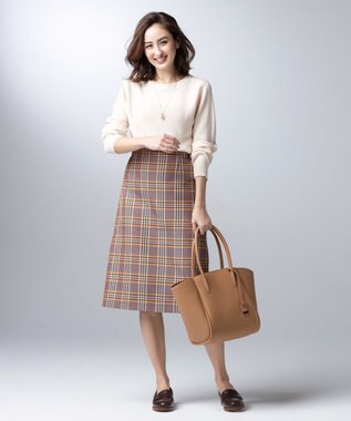 J.PRESS LADIES 【3点セット・A4サイズ収納可】クラシック マトリョーシカ トートバッグ キャメル系