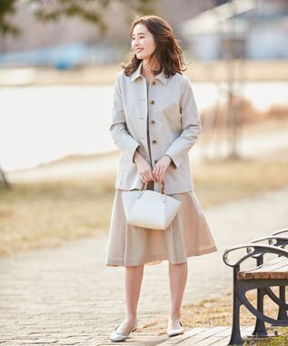 J.PRESS LADIES 【3点セット・A4サイズ収納可】クラシック マトリョーシカ トートバッグ ライトグレー系