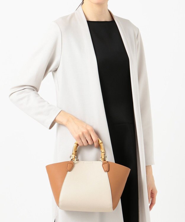 J.PRESS LADIES 【3点セット・A4サイズ収納可】クラシック マトリョーシカ トートバッグ キャメル系