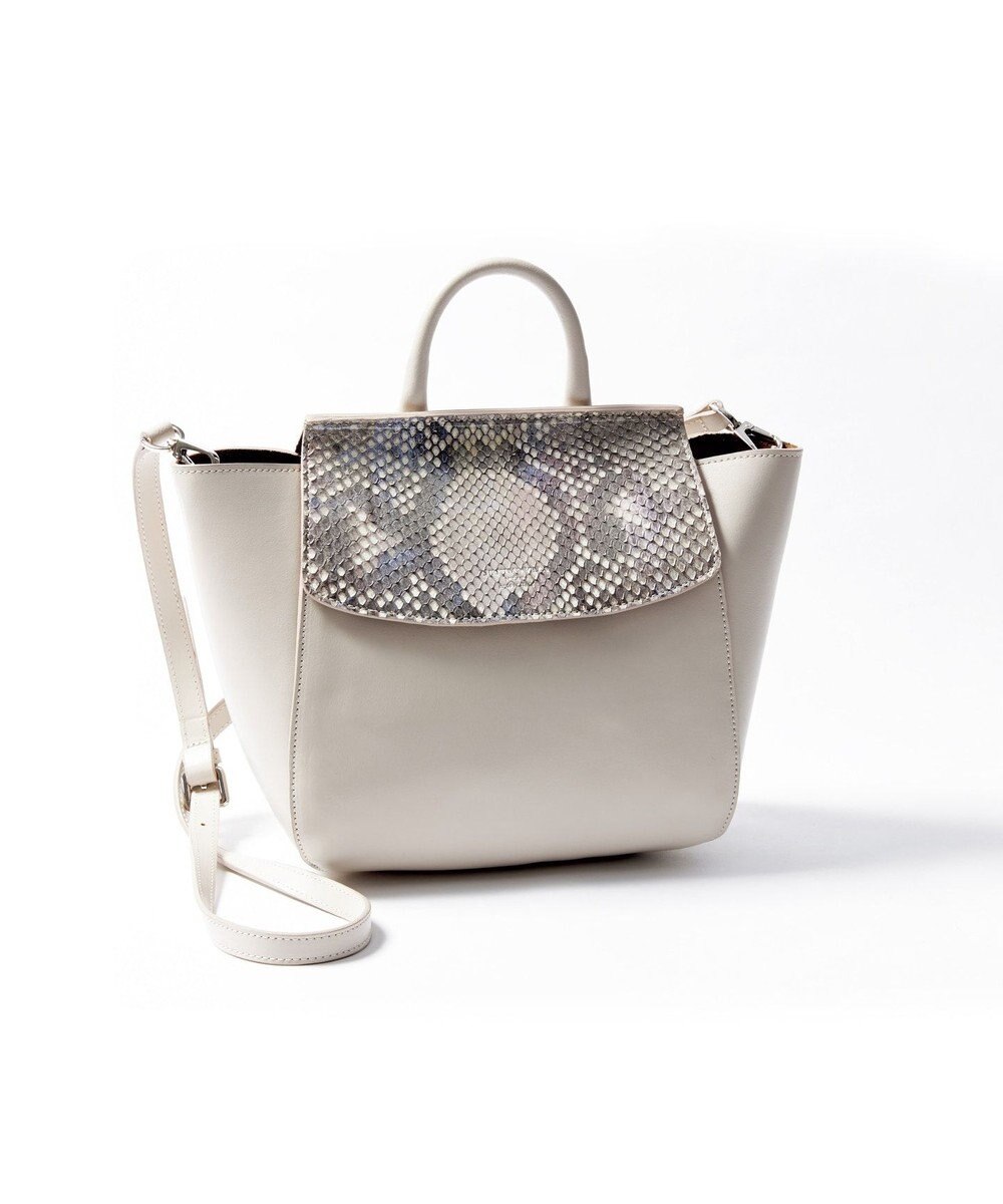 イタリア Christian Villa パイソンコンビトートバッグ 検索番号e62 自由区 ファッション通販 公式通販 オンワード クローゼット