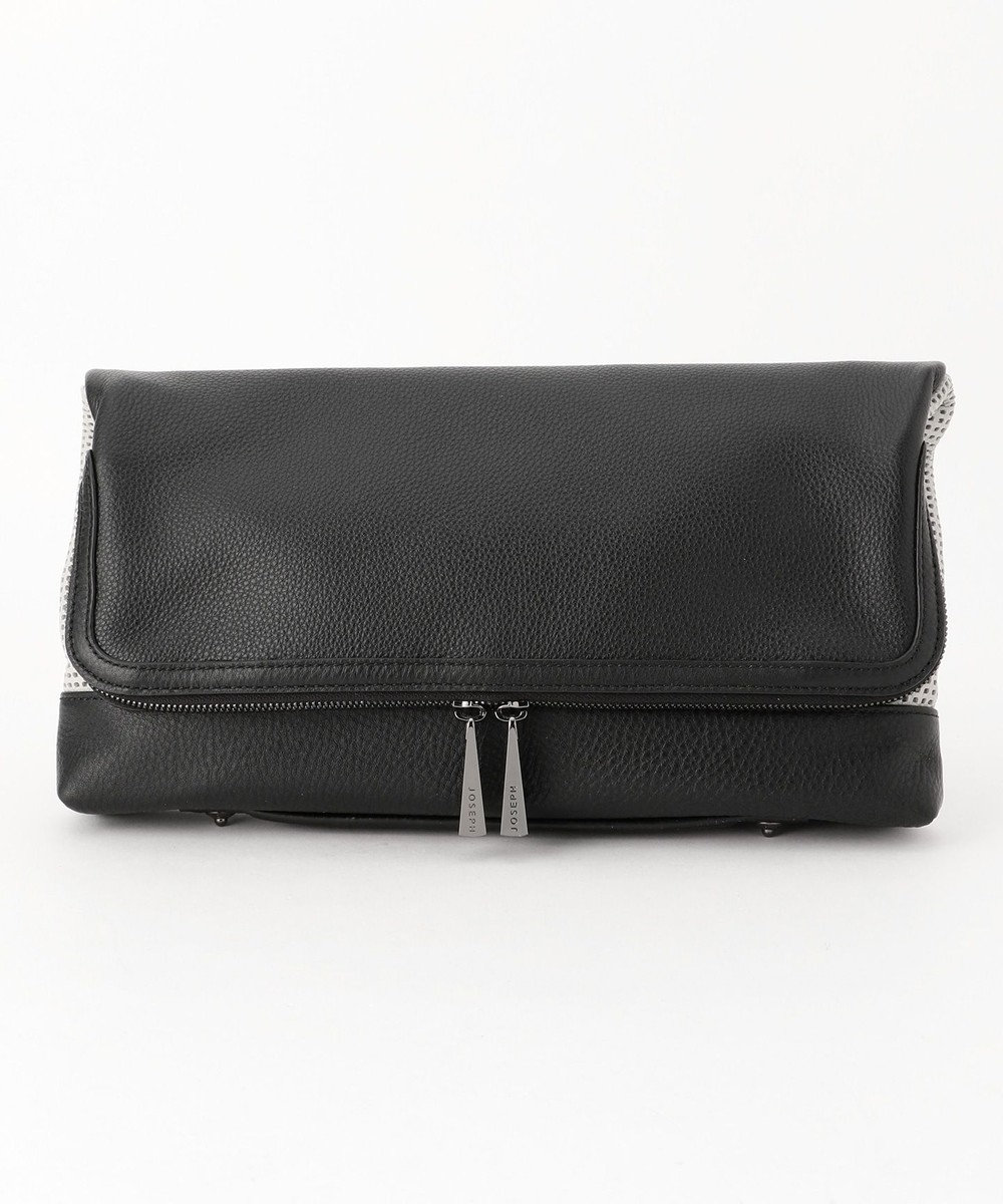 JOSEPH HOMME punching leather CLUTCH BAG クラッチバッグ ライトグレー系
