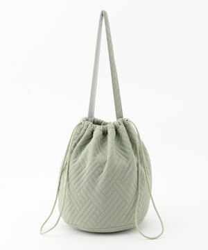 キルティングジャージー巾着バッグ