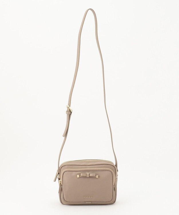 TOCCA CARRE NYLON BAG ショルダーバッグ ベージュ系