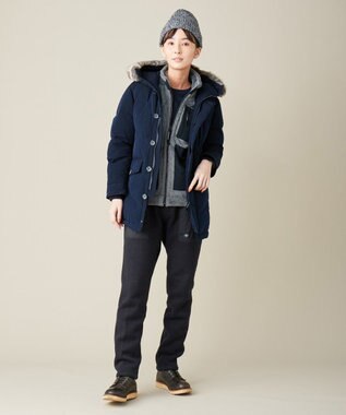 JOSEPH ABBOUD MOUNTAIN PE/NYピーチ コート カーキ系