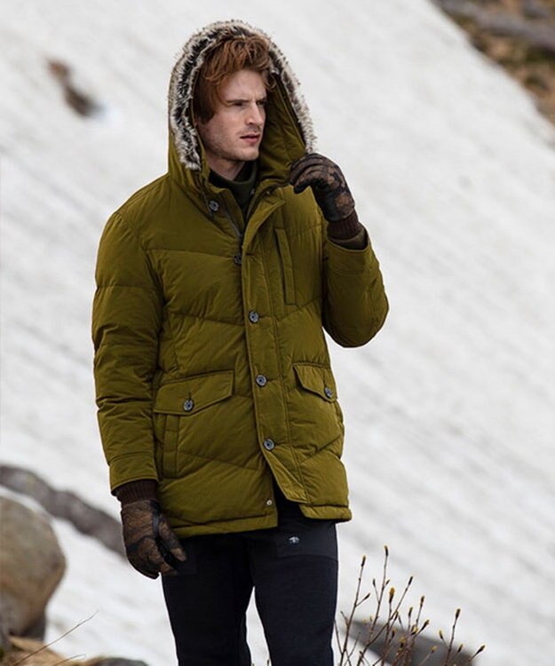 JOSEPH ABBOUD MOUNTAIN PE/NYピーチ コート カーキ系