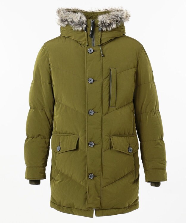 JOSEPH ABBOUD MOUNTAIN PE/NYピーチ コート カーキ系