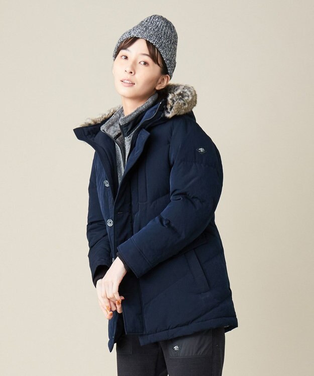 JOSEPH ABBOUD MOUNTAIN PE/NYピーチ コート カーキ系