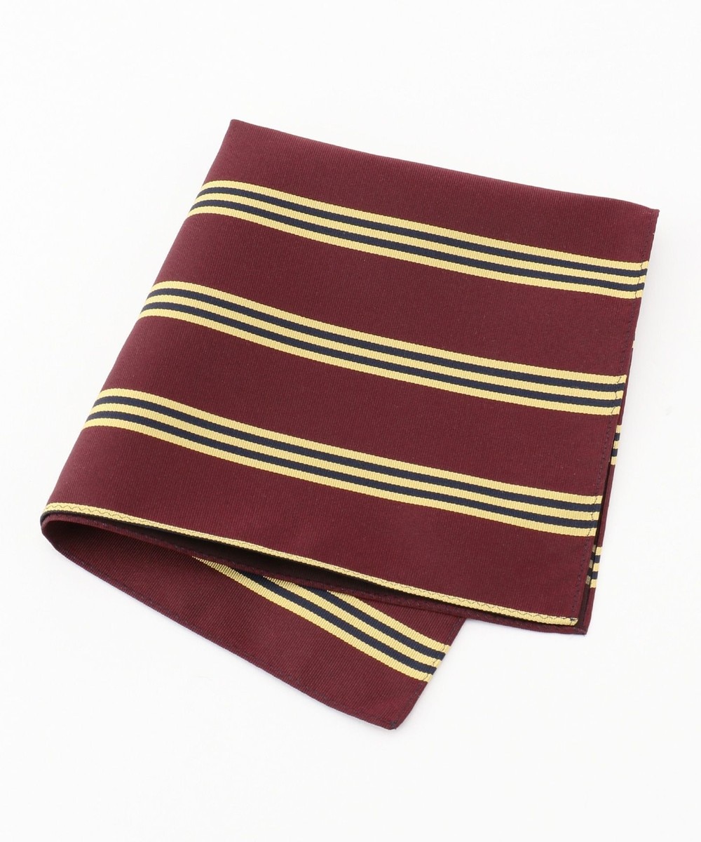 【オンワード】 J.PRESS MEN>スーツ/ネクタイ 【BLUE BLUE × J.PRESS】シルクレップ ストライプ チーフ ダークグリーン F メンズ 【送料無料】