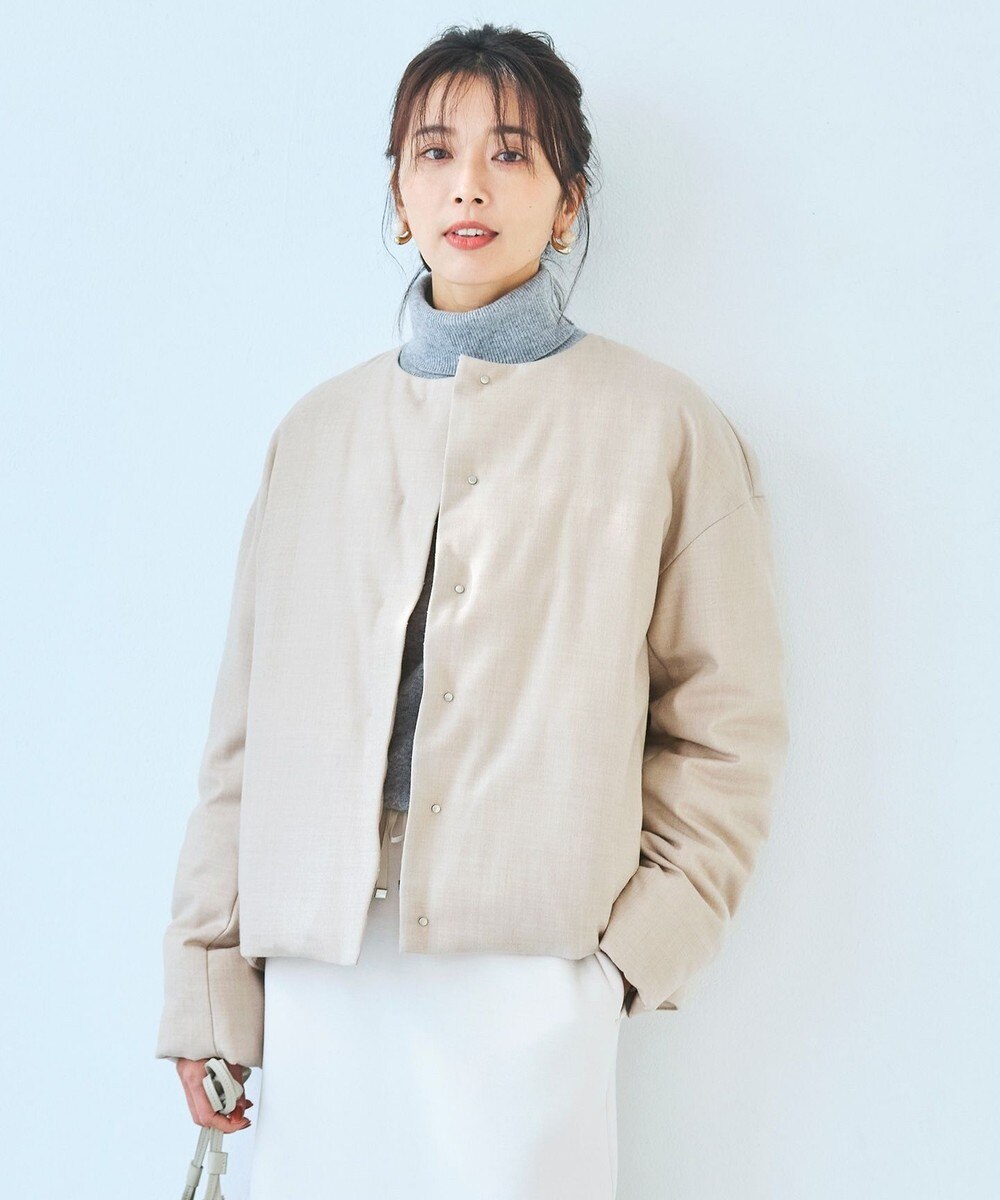 【オンワード】 23区 L>ジャケット/アウター ステッチレスサステナブルショートダウン ベージュ 48 レディース 【送料無料】