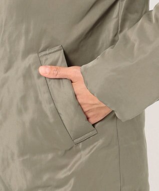 ANY 【洗える】ソロナファイバー 中綿ジャケット カーキ系