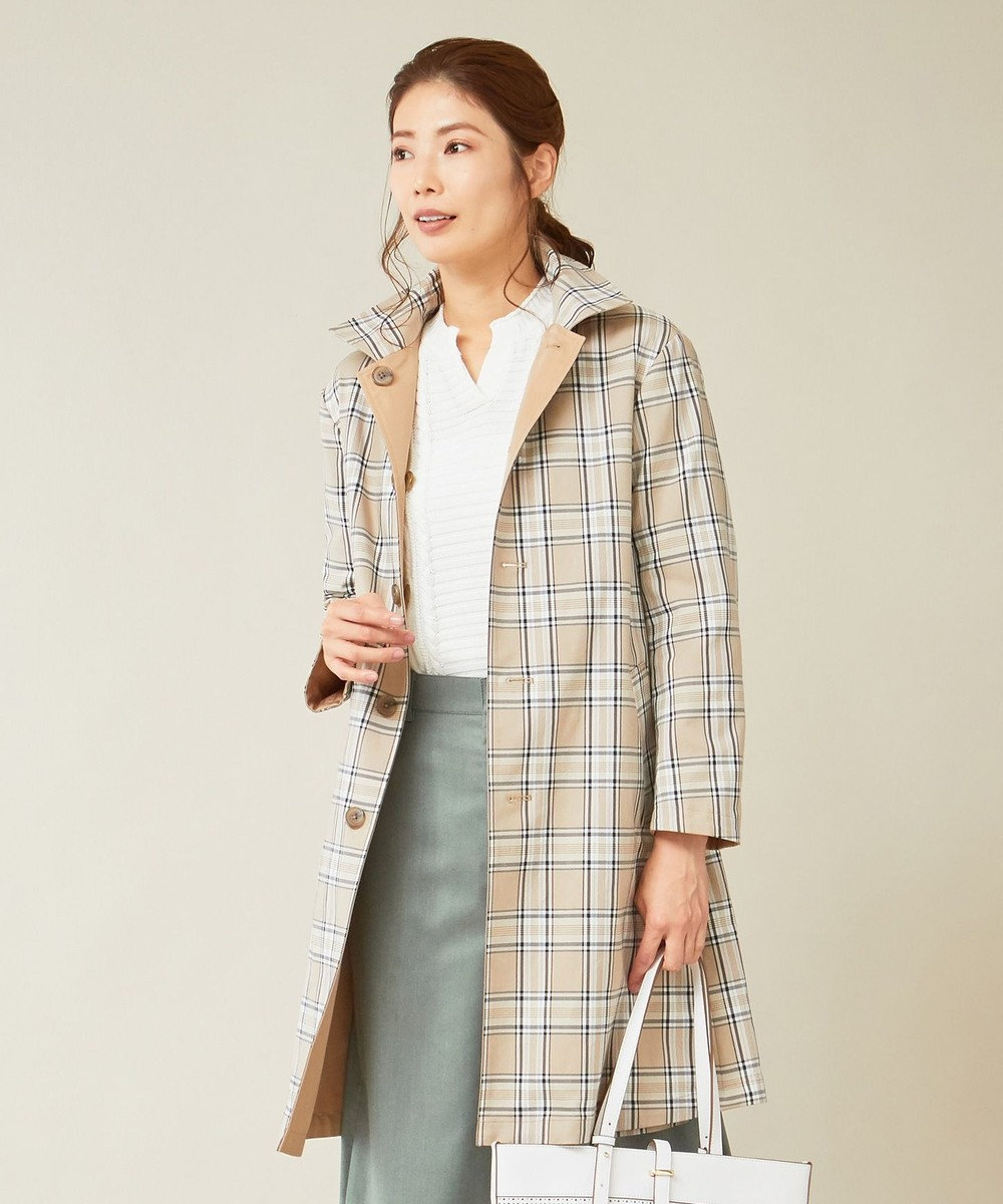 撥水加工 シワになりにくい コットンナイロンドライチェック コート J Press Ladies ファッション通販 公式通販 オンワード クローゼット