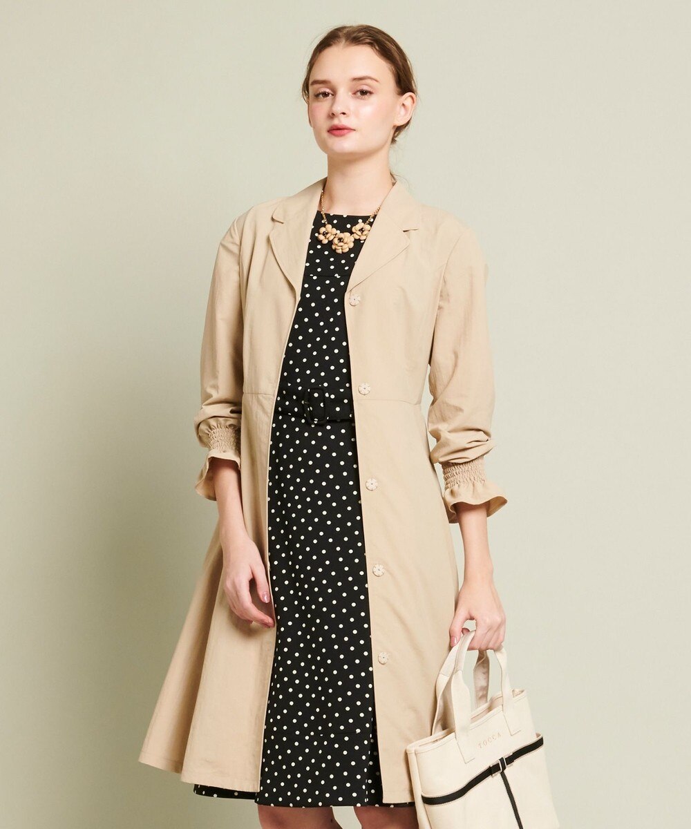 【オンワード】 TOCCA>ジャケット/アウター 【洗える!】NUVOLE コート ベージュ 2 レディース 【送料無料】