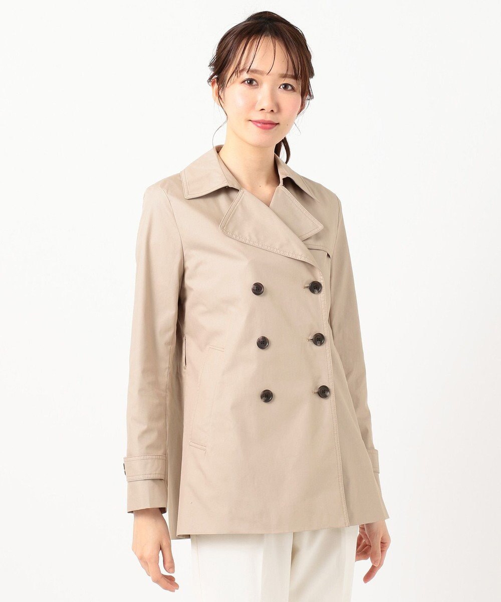 撥水 花粉が落ちやすい T C Nyギャバ ショートトレンチコート 組曲 ファッション通販 公式通販 オンワード クローゼット