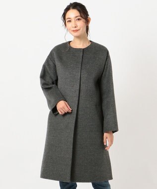 カシミヤブレンドノーカラー コート / any FAM | ファッション通販 