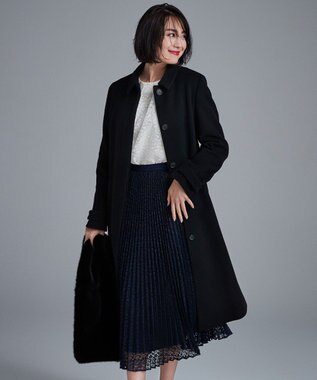 Menchi ウールビーバー ステンカラーコート 自由区 ファッション通販 公式通販 オンワード クローゼット