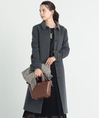 MENCHI ウールビーバーフード付きコート / 自由区 L | ファッション 