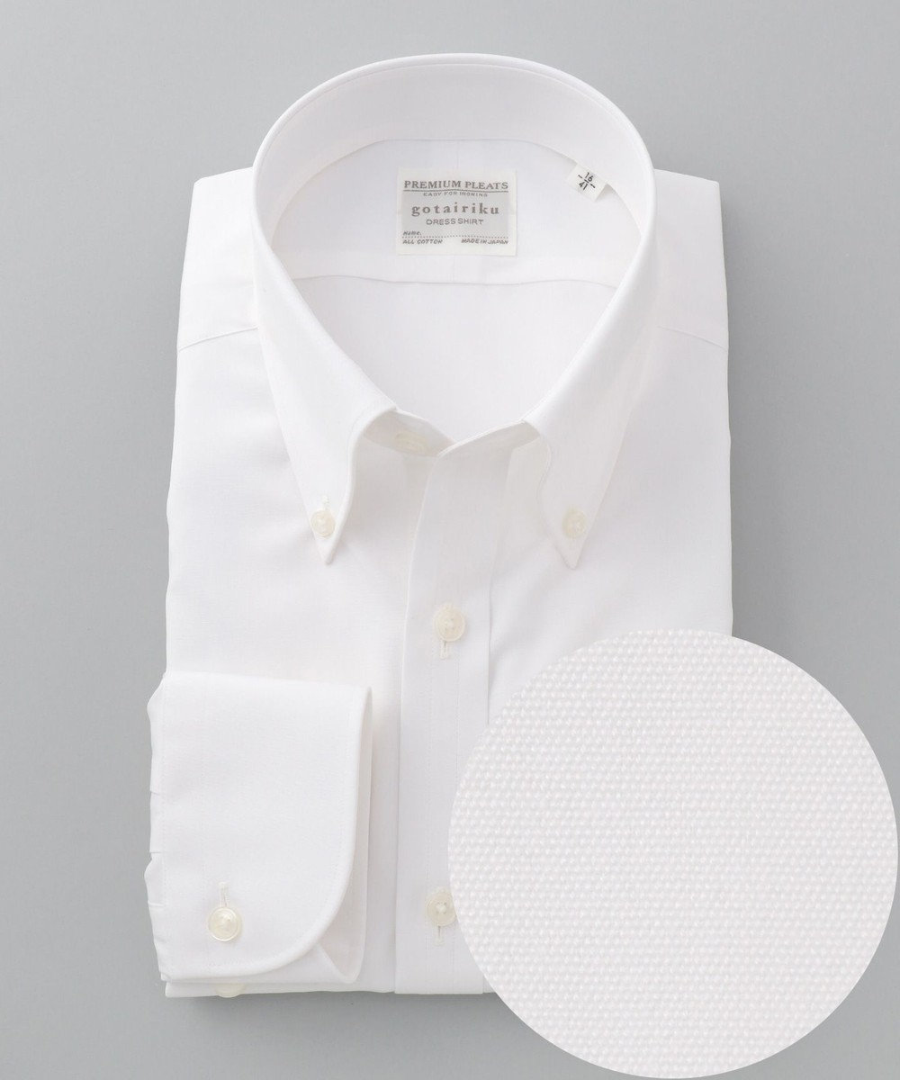 GOTAIRIKU 【形態安定】PREMIUMPLEATS ドレスシャツ ホワイト系