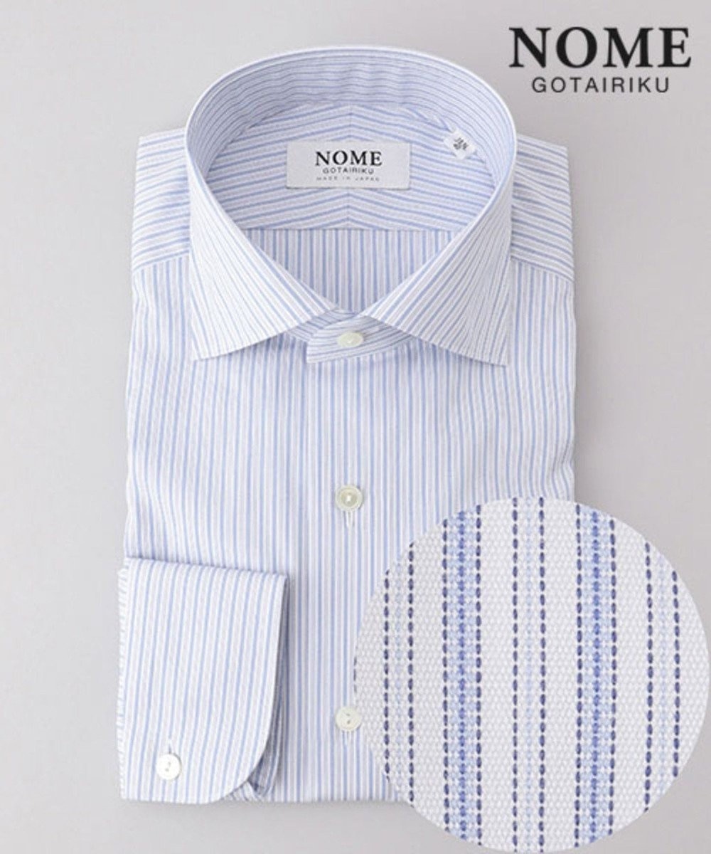 GOTAIRIKU 【一部店舗＆WEB限定展開】【NOME】ドレスシャツ / ワイドカラーST サックスブルー系1
