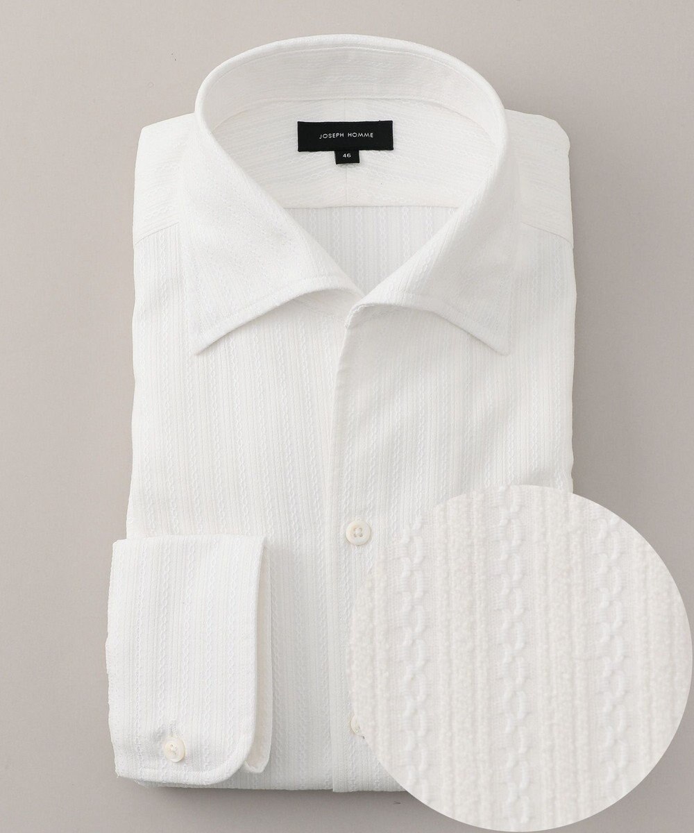 JOSEPH HOMME 【DRESS】code mall stipe [ITALIAN-collar SHIRT] シャツ ホワイト系