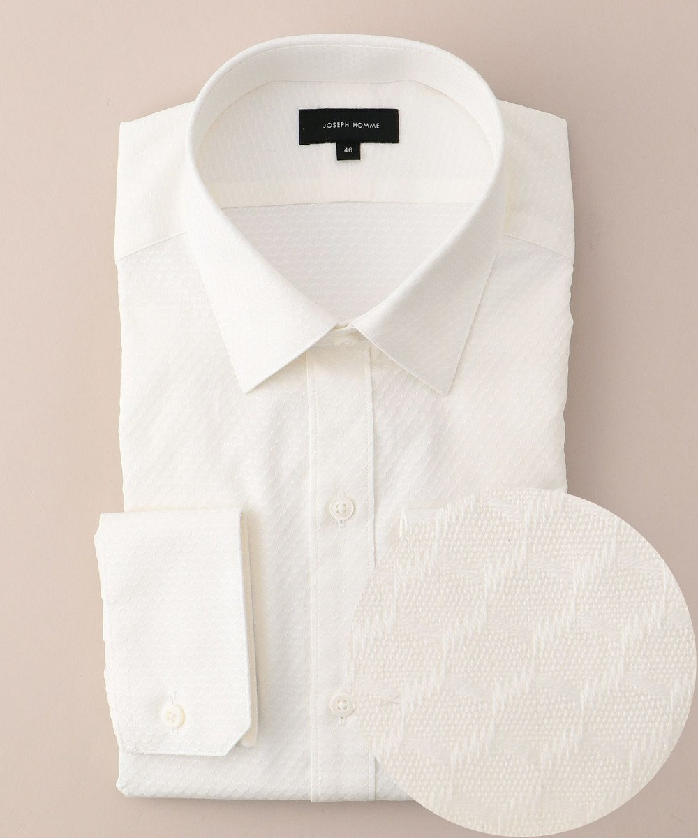JOSEPH HOMME 【DRESS】honeycomb dobby ドレスシャツ ホワイト系
