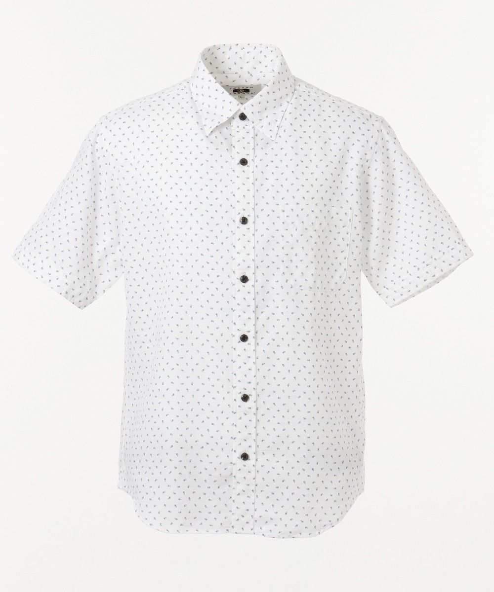 【オンワード】 JOSEPH ABBOUD>トップス ソアロンプリント シャツ ホワイト LL メンズ 【送料無料】