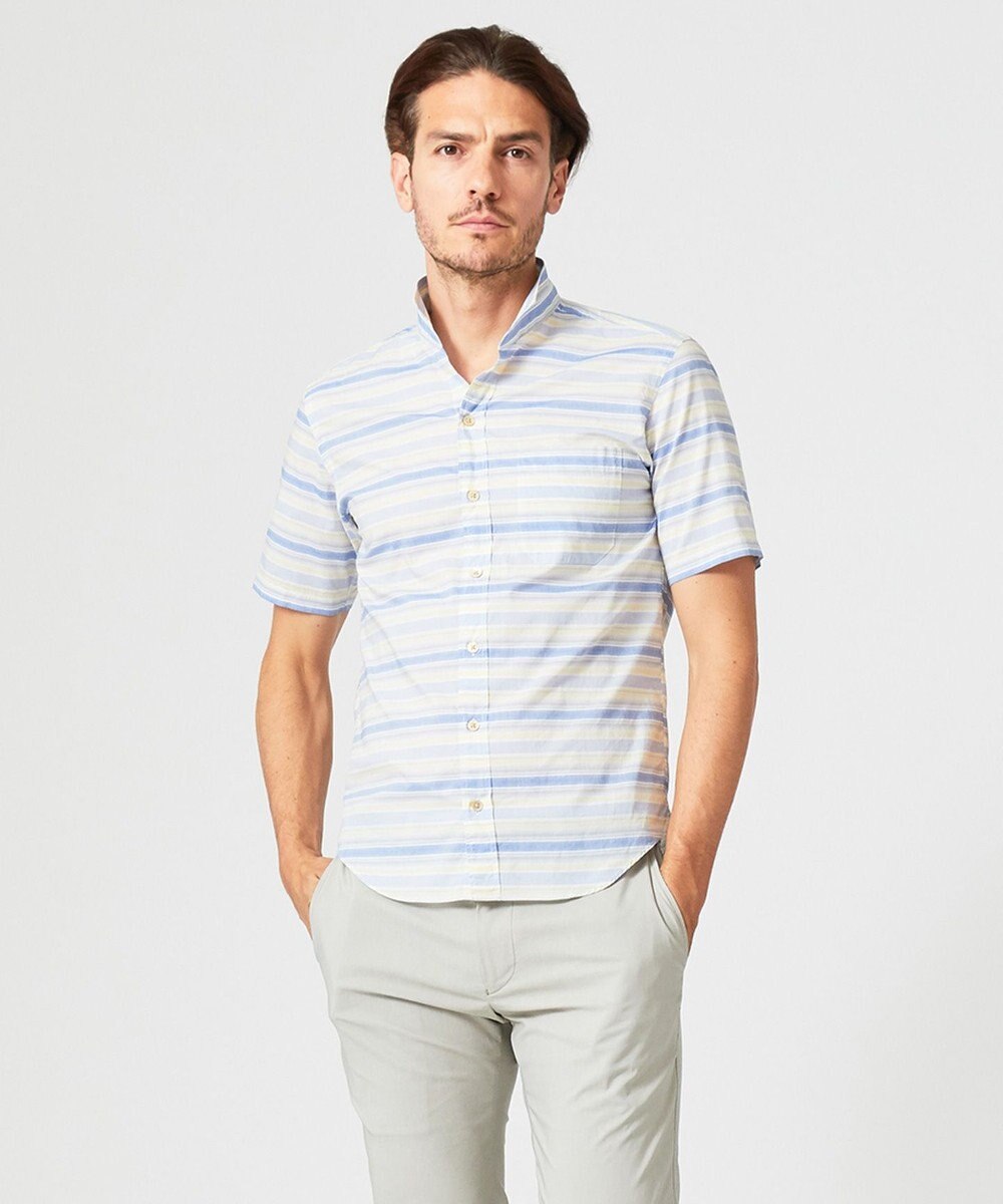 JOSEPH ABBOUD マルチボーダー シャツ 