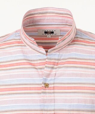 JOSEPH ABBOUD マルチボーダー シャツ レッド系2