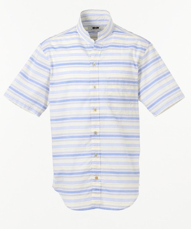 JOSEPH ABBOUD マルチボーダー シャツ イエロー系2