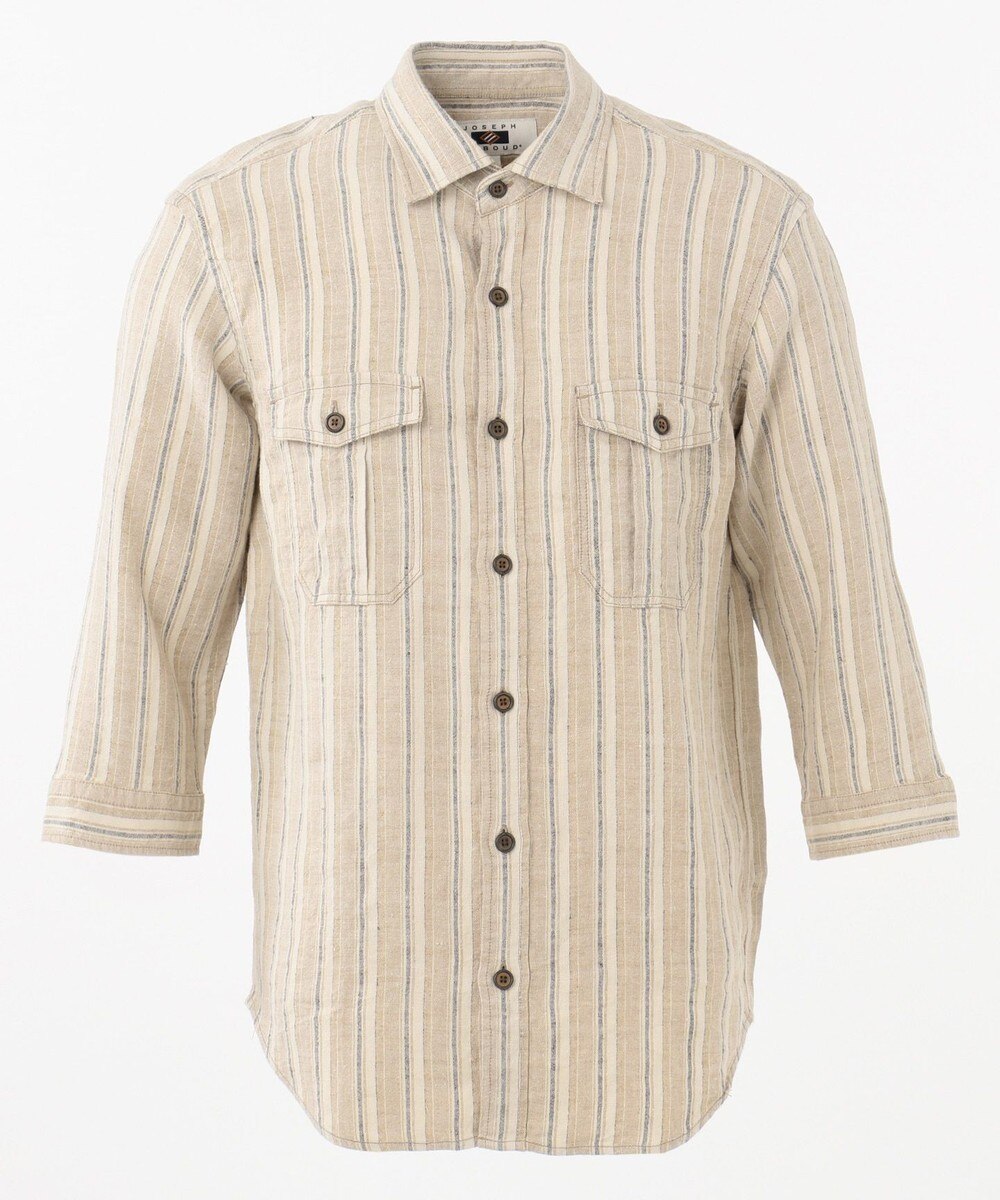 【オンワード】 JOSEPH ABBOUD>トップス ヘンプワッシャー シャツ アイボリー M メンズ 【送料無料】
